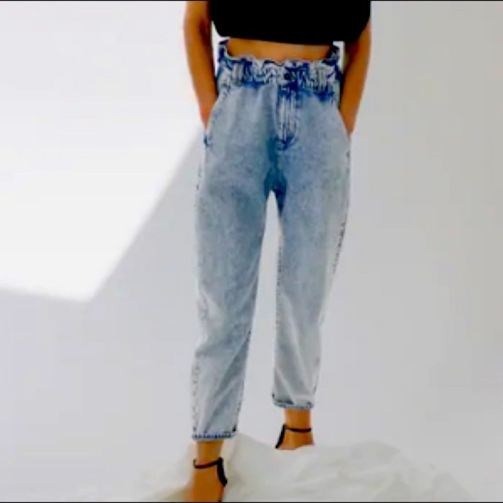 NWT Zara Paperbag Jeans